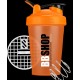 BBSHOP шейкер оранжевый с сеточкой и венчиком (400мл)